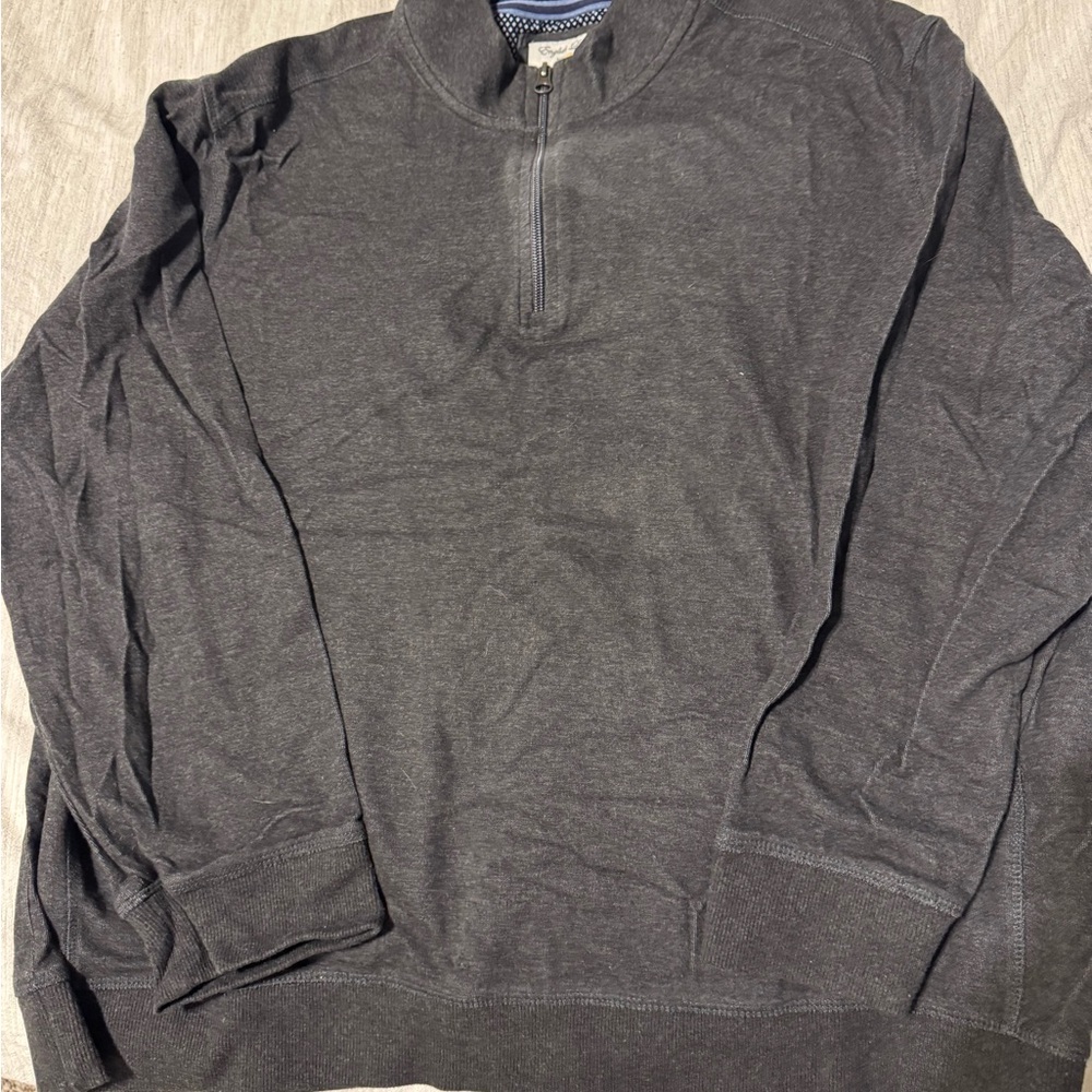 English Laundry Charcoal Zip-Up Sweater